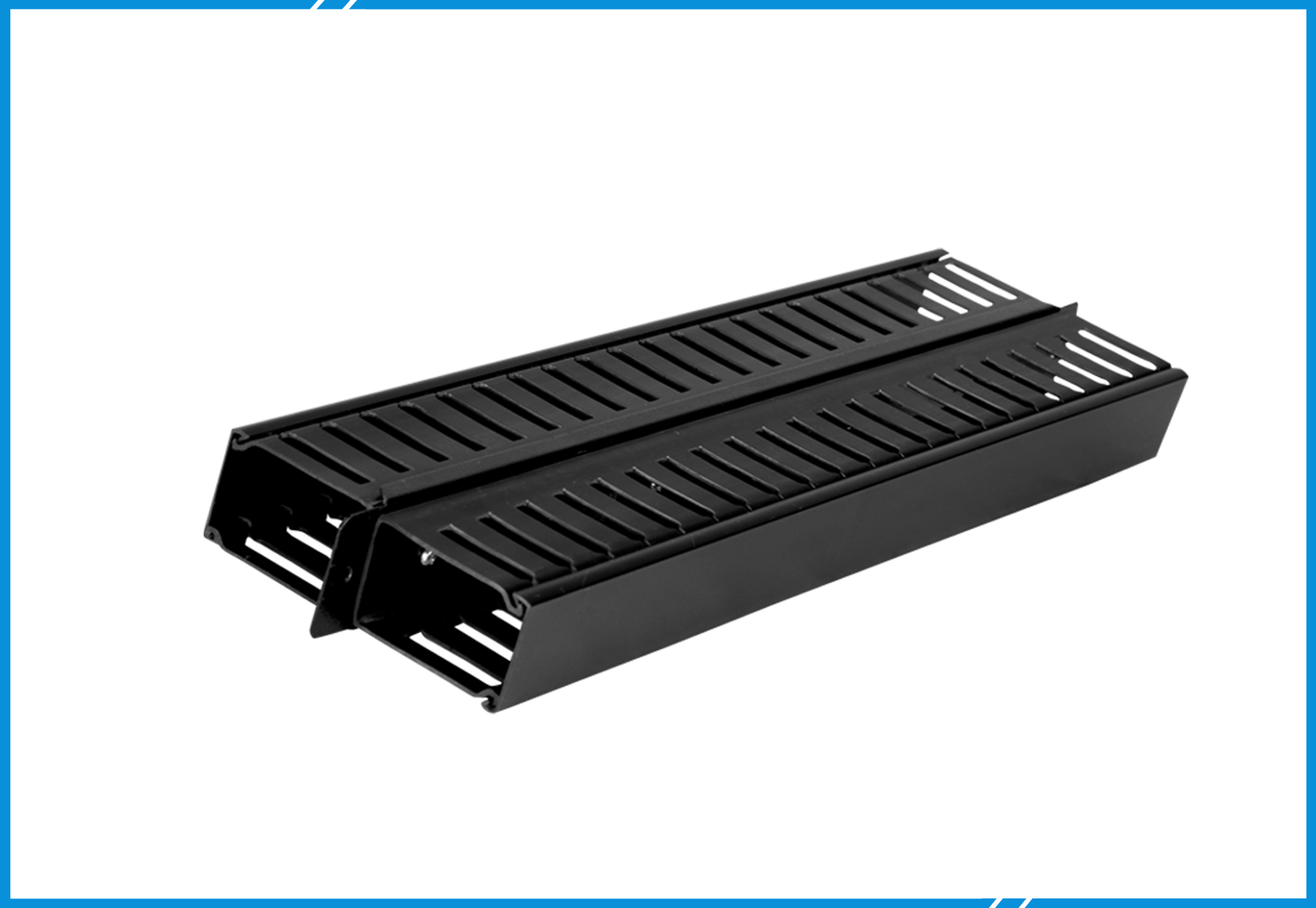 Horizontal Cable Organiser 1U Closed Type Front/Back