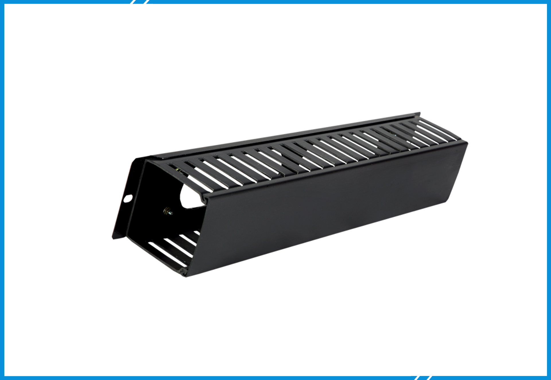 Horizontal Cable Organiser 2U Closed Type Front