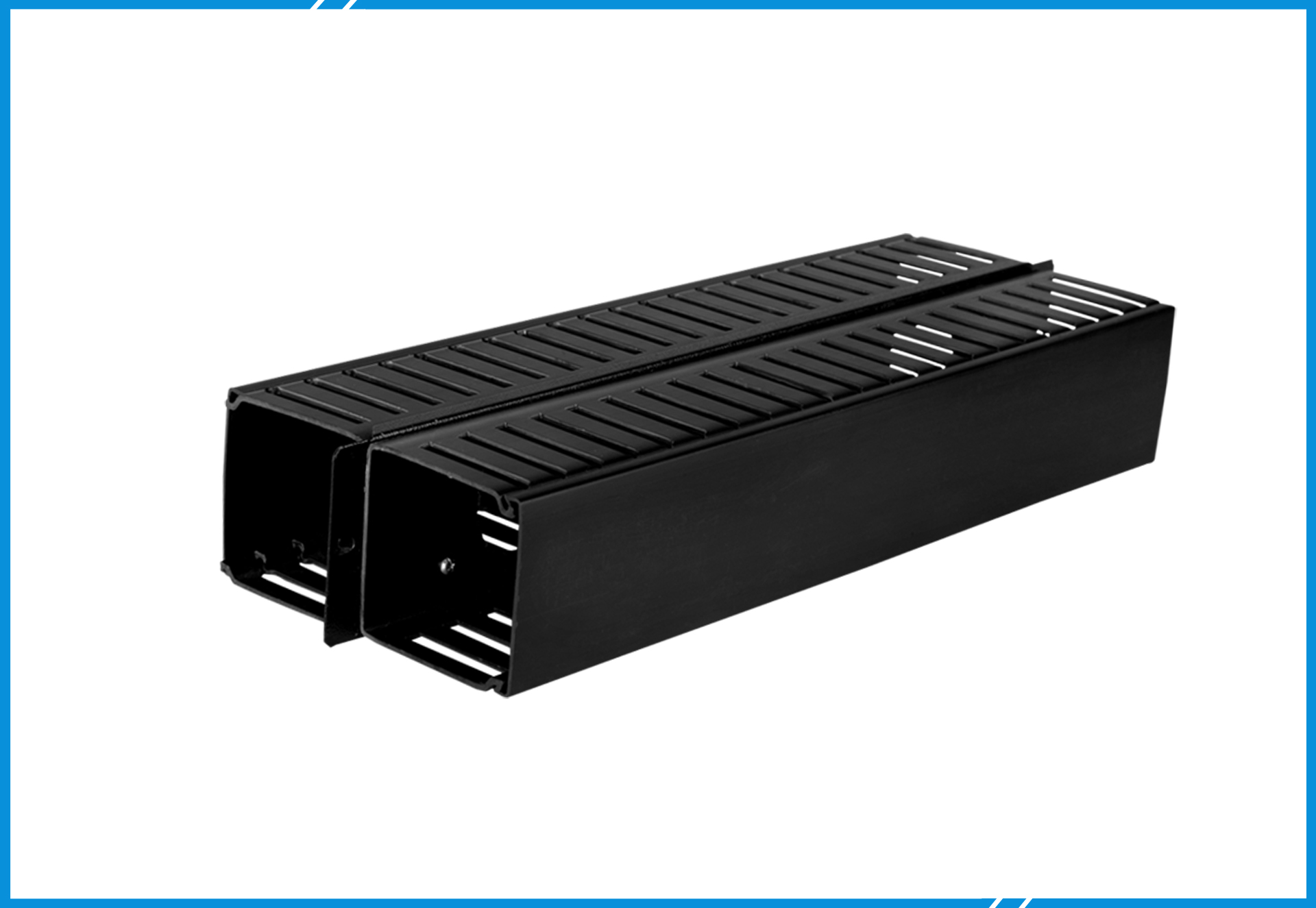 Horizontal Cable Organiser 2U Closed Type Front/Back