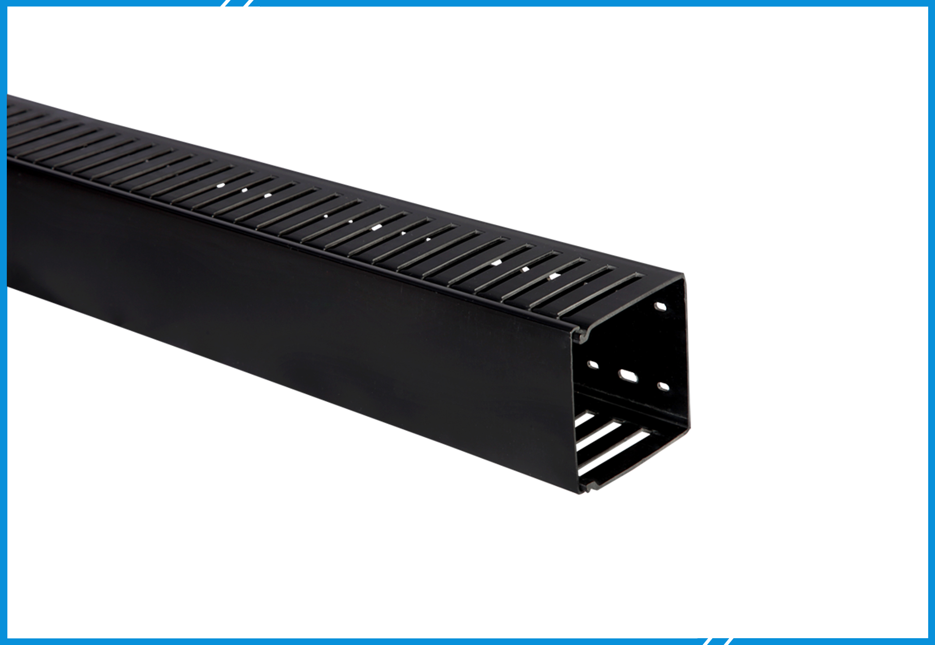 Vertical Cable Organiser 100 X 100 Closed Type Front