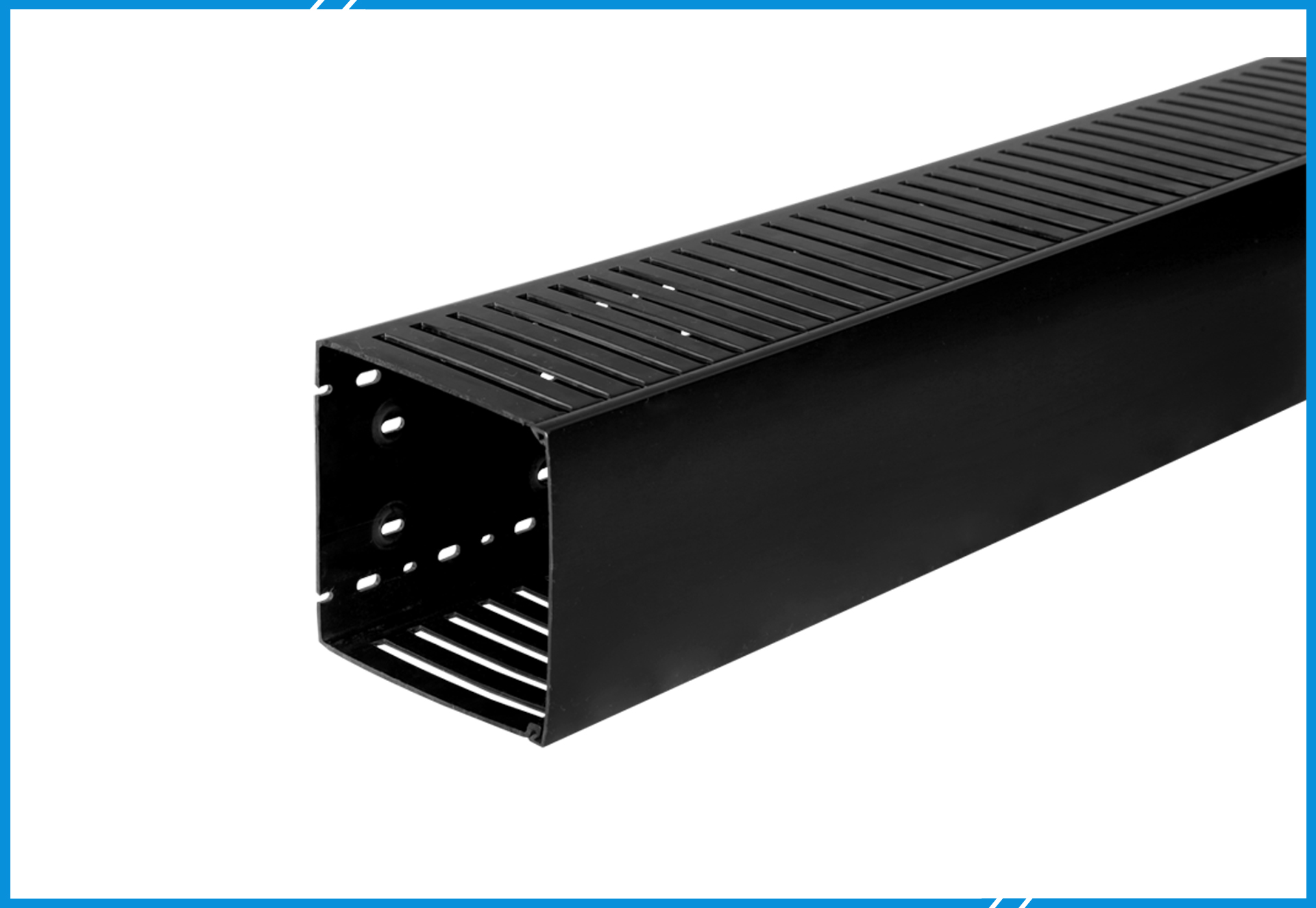 Vertical Cable Organiser 150 X 150 Closed Type Front